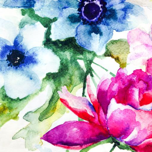 Heavy viscose jersey, Flowers